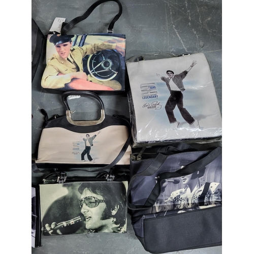 197 - Large quantity of Elvis themed handbags and purses, all unused, as new (Qty)