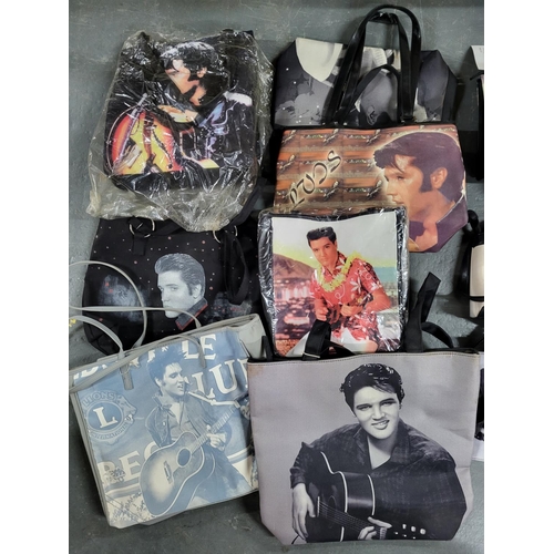 197 - Large quantity of Elvis themed handbags and purses, all unused, as new (Qty)