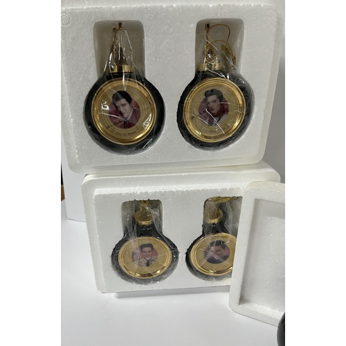 205 - Various Elvis Heirloom Porclain Christmas Baubles with Certificates of Authenticity (12)