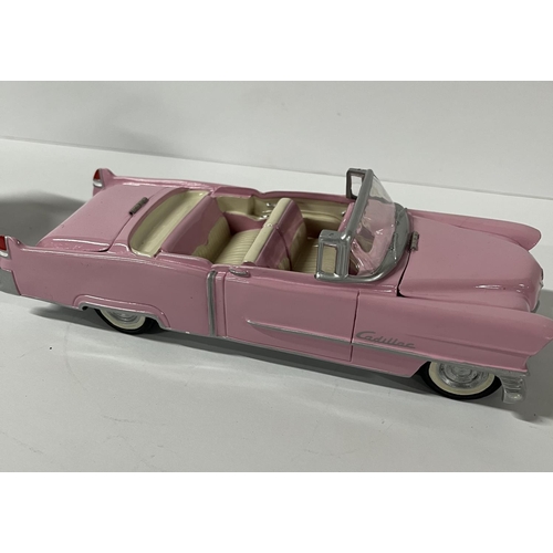 209 - Corgi Classics Elvis Thunderbird car along with Pink Cadillac Crusin with Elvis Heirloom Classic Col... 