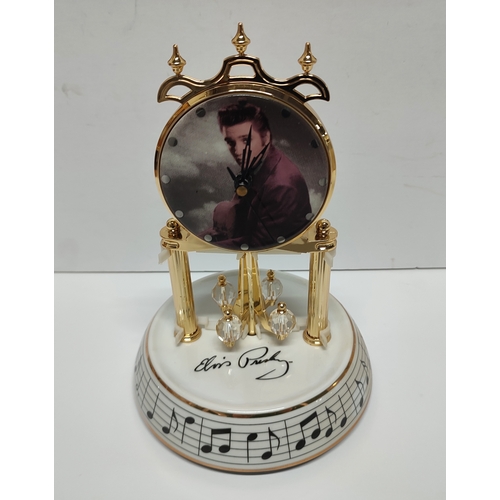 218 - Elvis Presley domed carriage clock, battery operated