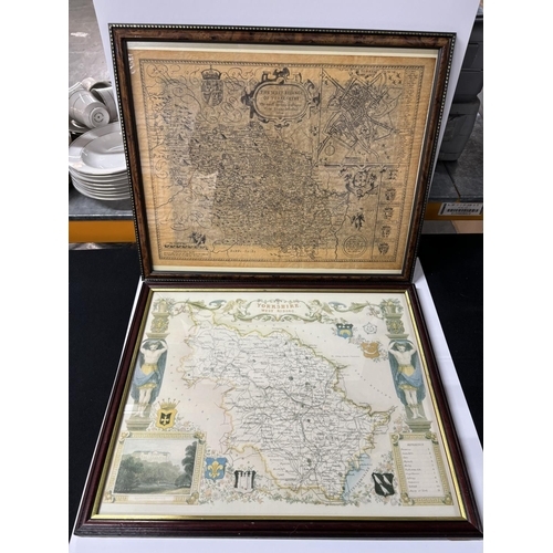 151 - Two vintage Framed maps of Yorkshire (2)