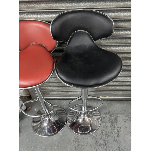 444 - Two modern bar stools (2)