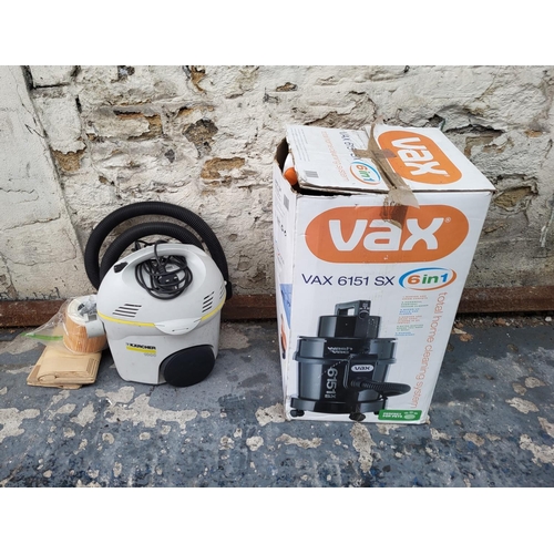 473 - Boxed VAX 6151 SX cleaning machine together with a similar Karcher example (2)