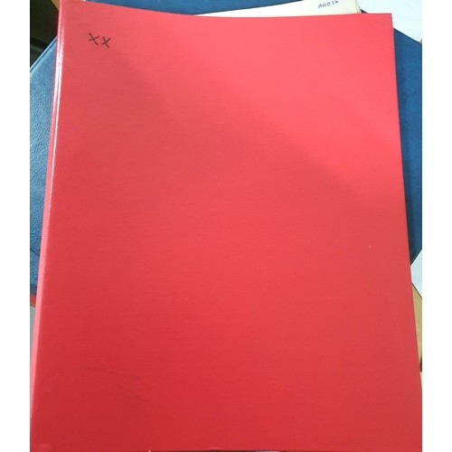 282 - Red stamp album containing approx 240 GB Victoria reds, all used mounted on 7 sheets (approx 240)