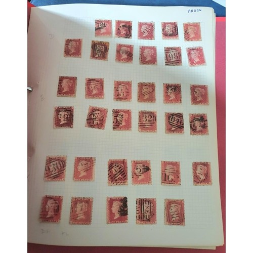 282 - Red stamp album containing approx 240 GB Victoria reds, all used mounted on 7 sheets (approx 240)