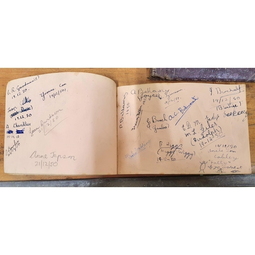 804 - Three mid 20thC autograph albums containing signatures relating to sportsmen across various sports, ... 