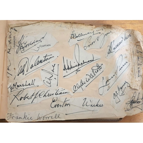 804 - Three mid 20thC autograph albums containing signatures relating to sportsmen across various sports, ... 