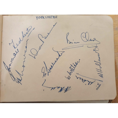 804 - Three mid 20thC autograph albums containing signatures relating to sportsmen across various sports, ... 