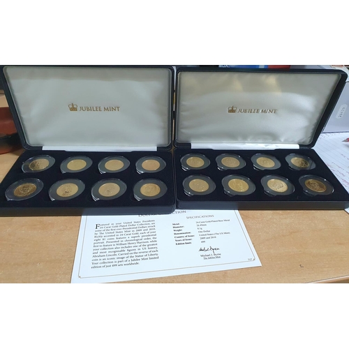 666 - TWO US PRESIDENTS COIN SETS IN PRESENTATION BOXES (2)