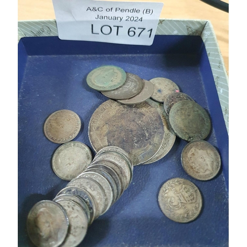 671 - Collection of 20thC silver and half silver GB coins - approx 63 grams (Qty)