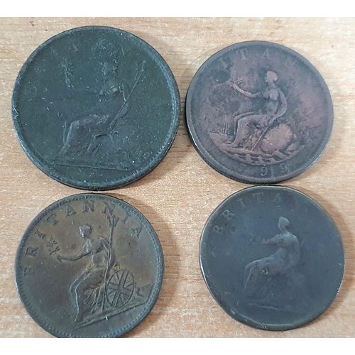 674 - Four various British Georgian coins (4)