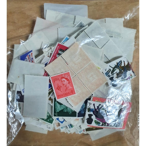 720 - Bag full of GB QEII pre-decimal 1970s stamps, all mint unmounted, blocks, pairs, strips etc (Qty)