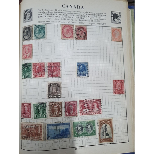 214 - Blue Britannia stamp album Commonwealth and world, 19th and 20thC mainly used mounted (Hundreds)