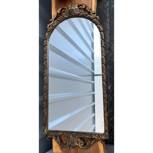 195 - Vintage ornate gilt metal framed mirror