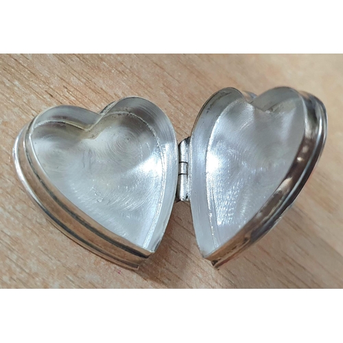 2 - Sheffield 1994 silver heart shaped pill box