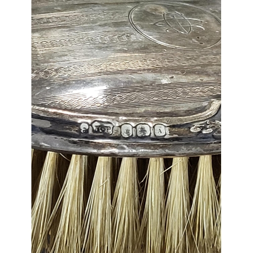 3 - Birmingham Silver marked Hairbrush