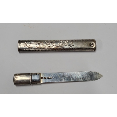 6 - Birmingham marked silver letter opener