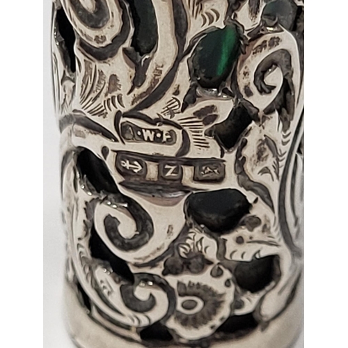 7 - Birmingham silver marked perfume bottle