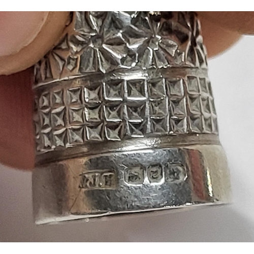 8 - Four Birmingham silver marked thimbles including a Charles Horner example (4)