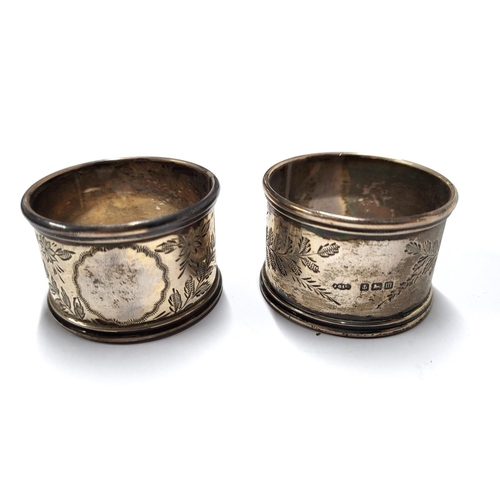 13 - Two Birmingham marked napkin rings (2),

50 grams