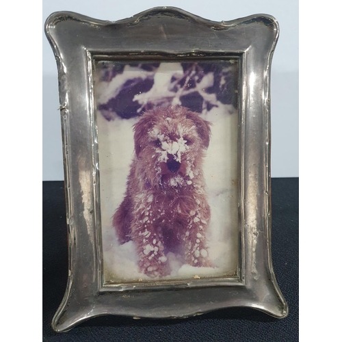 22 - Birmingham 1913 ornate silver fronted photo frame, and a smaller antique EPNS photo frame (2)