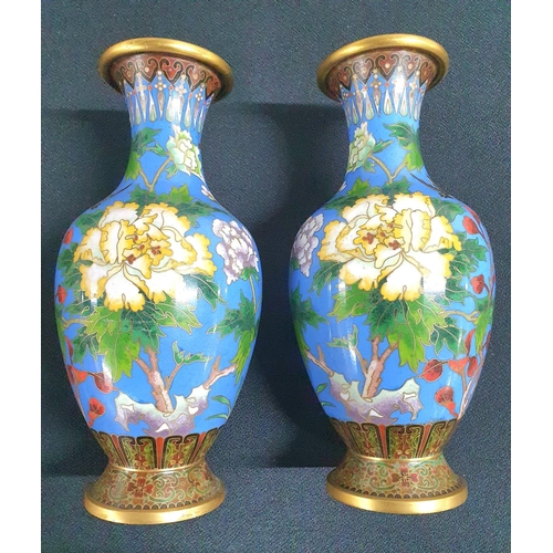 77 - Stunning pair of cloisonné vases (2).