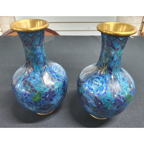 78 - Fine pair of cloisonné vases (2)