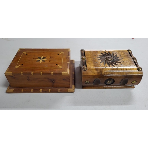 98 - Two wooden cigarette storage boxes (2)