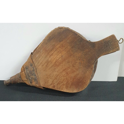 143 - Pair of leather and wood bellows