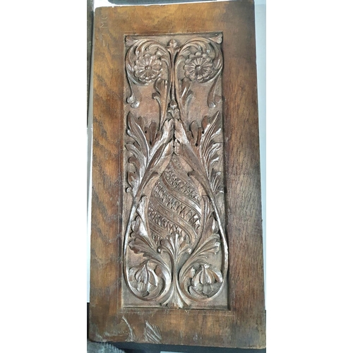 151 - Five various carved antique wooden panels (5)