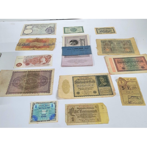 157 - Quantity of 20thC bank notes including some 2million mark notes still in their paper banding etc (Qt... 