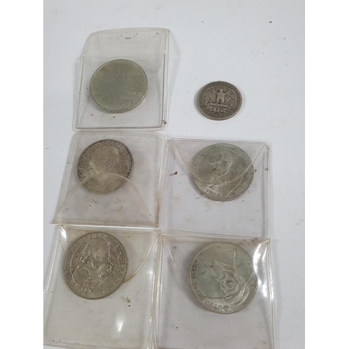 176 - Five German coins together with a US 1941 25cents (6)