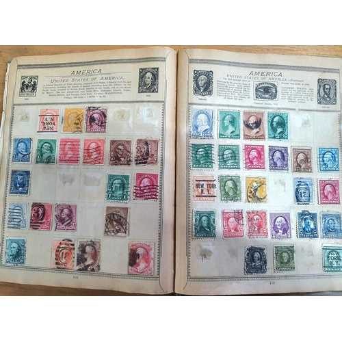 204 - Two albums containing world stamps, mainly 19thC, including GB, USA, Russia, Germany etc (Hundreds)