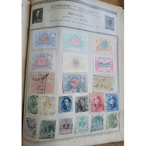 204 - Two albums containing world stamps, mainly 19thC, including GB, USA, Russia, Germany etc (Hundreds)