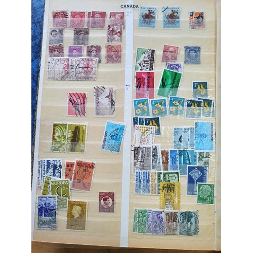 208 - Three albums containing British QV to QEII and world stamps, mainly used (Hundreds)