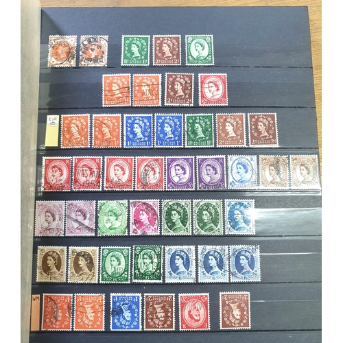 208 - Three albums containing British QV to QEII and world stamps, mainly used (Hundreds)