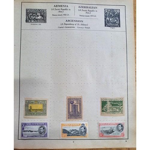 218 - Red Centurian stamp album containing world and British 19th & 20thC including British, India and 20t... 