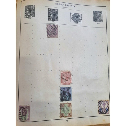 218 - Red Centurian stamp album containing world and British 19th & 20thC including British, India and 20t... 