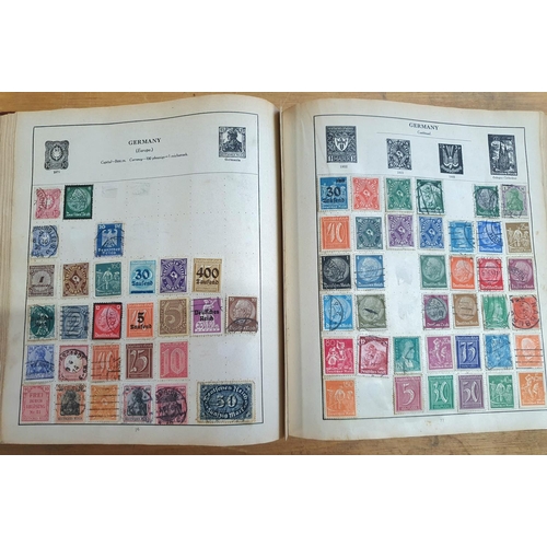 218 - Red Centurian stamp album containing world and British 19th & 20thC including British, India and 20t... 