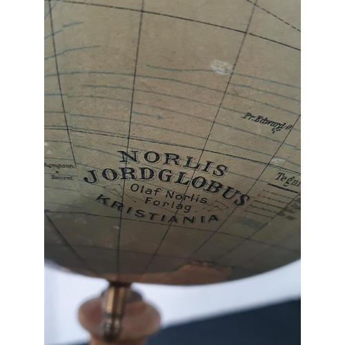 191 - Vintage Norwegian globe.