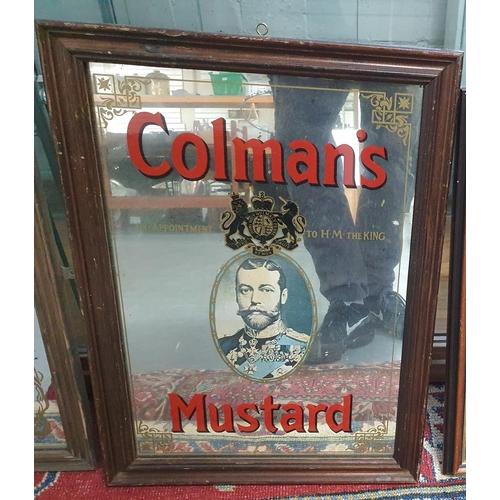 224A - Colemans Mustard pub advertising mirror together with a framed set of cigarettes' cards (2)