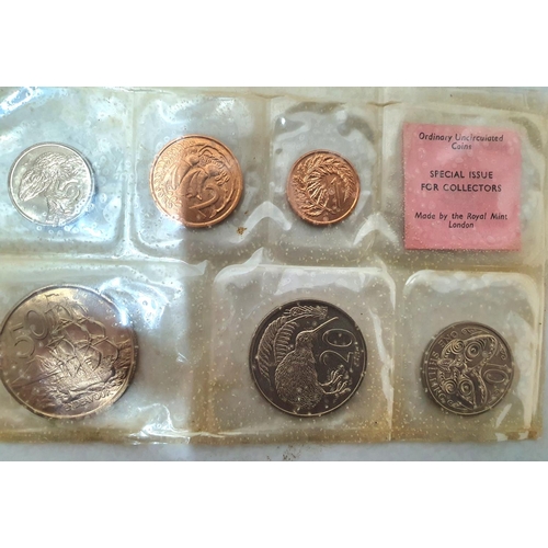 760 - NEW ZEALAND 1970 cased coin set commemorating the visit of H M Queen Elizabeth & Duke of Edinburgh t... 