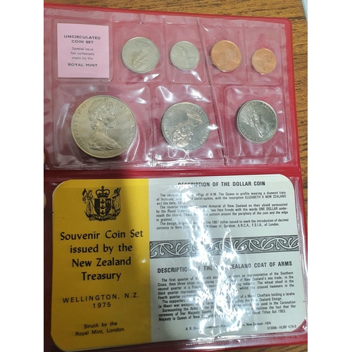 763 - NEW ZEALAND soft cased coin set - 1975

Uncirculated