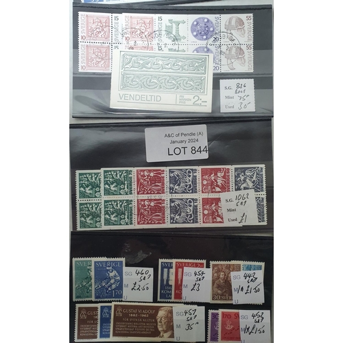 844 - Large quantity of Sweden used and mint stamp sets (Qty)