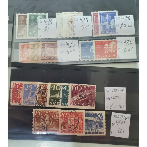 844 - Large quantity of Sweden used and mint stamp sets (Qty)