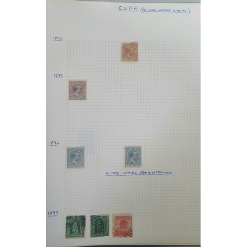 854 - Green stamp album containing Alexandria to Norway world stamps with many used 19thC examples, mainly... 