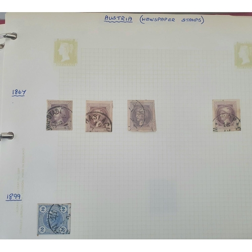 865 - Red SG binder containing Austria to Wuttemburg including 19thC used Austria, 1890s Belgium Congo & 1... 