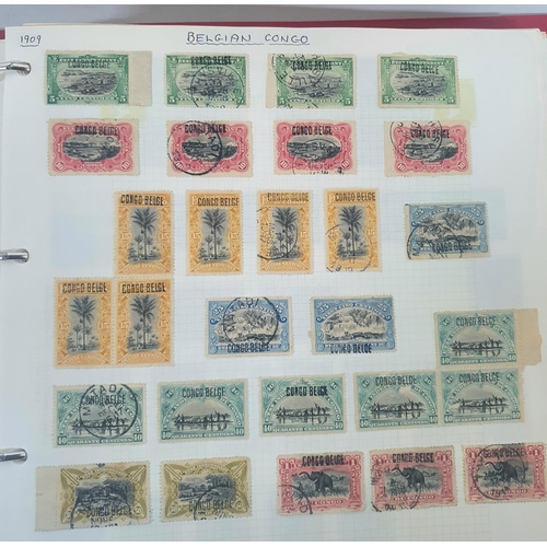 865 - Red SG binder containing Austria to Wuttemburg including 19thC used Austria, 1890s Belgium Congo & 1... 