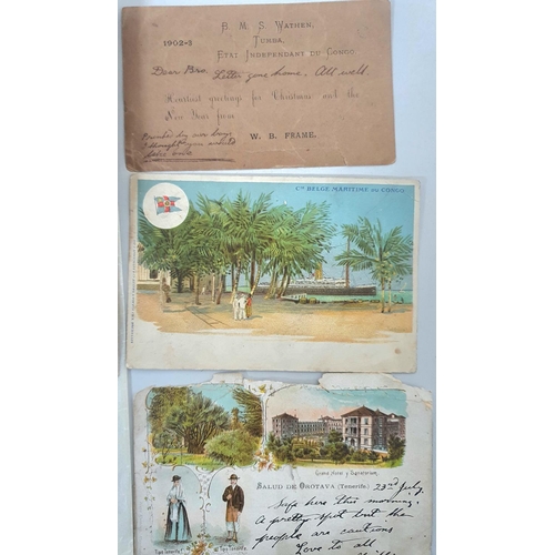 869 - Five early, unusual postal cards, 2 from Japan, Two from the Belgium Congo and 1 from Tenerife (5)